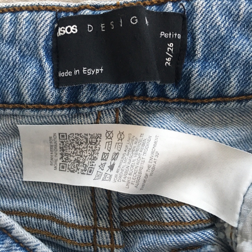 ASOS Design Mid Rise Flared Jean Light Denim Wide Leg 26/26 actual 26/25 Petite - Picture 10 of 11